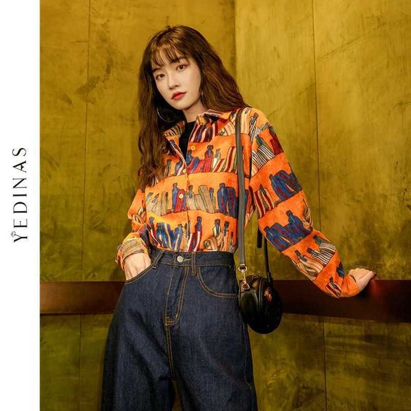yedinas vintage blouse women loose print shirt womens corduroy korean style shirts female chic ladies long sleeve blusas 210527, White
yedinas vintage blouse women loose print shirt womens corduroy korean style shirts female chic ladies long sleeve blusas 210527, White