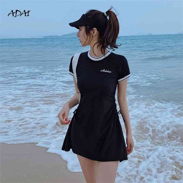 cute swimsuit women swimwear girl korean style o neck 2 piece sets strap waist skirt swimming bathing suit beach wear monokini 210728, White;black
cute swimsuit women swimwear girl korean style o neck 2 piece sets strap waist skirt swimming bathing suit beach wear monokini 210728, White;black