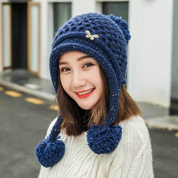 trapper hats fashion women solid color knited ball headgear beanie tail hat cap, Blue;gray
trapper hats fashion women solid color knited ball headgear beanie tail hat cap, Blue;gray