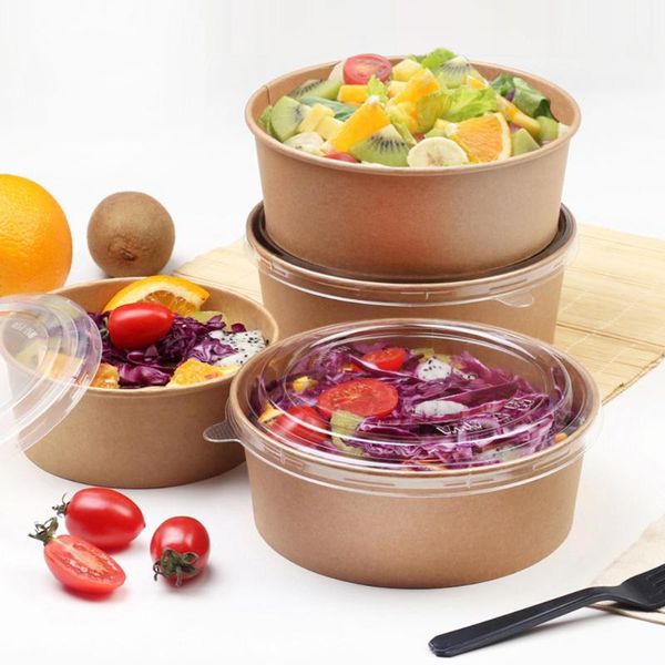 disposable take out containers 20pcs/50pcs kraft paper bowls fruit salad bowl packaging party favor with lid
disposable take out containers 20pcs/50pcs kraft paper bowls fruit salad bowl packaging party favor with lid