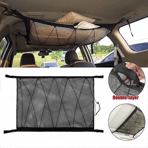 car organizer ceiling storage net pocket universal roof interior cargo bag portable trunk pouch sundries
car organizer ceiling storage net pocket universal roof interior cargo bag portable trunk pouch sundries