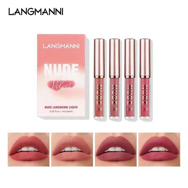 lip gloss langmanni lipstick 2021 4pcs/set waterproof matte velvet long lasting set makeup gift 4ml
lip gloss langmanni lipstick 2021 4pcs/set waterproof matte velvet long lasting set makeup gift 4ml