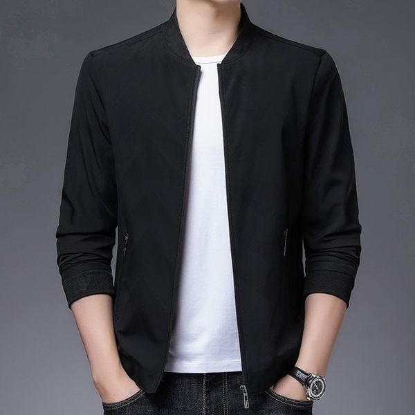 men's jackets autumn business casual black baggy male clothes fashion stand collar jacket man baseball printed clothing, Black;brown
men's jackets autumn business casual black baggy male clothes fashion stand collar jacket man baseball printed clothing, Black;brown
