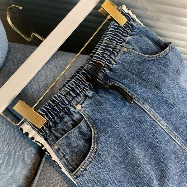 women's jeans pants 2021 autumn elastic waistband side letter webbing stitching beam women, Blue
women's jeans pants 2021 autumn elastic waistband side letter webbing stitching beam women, Blue