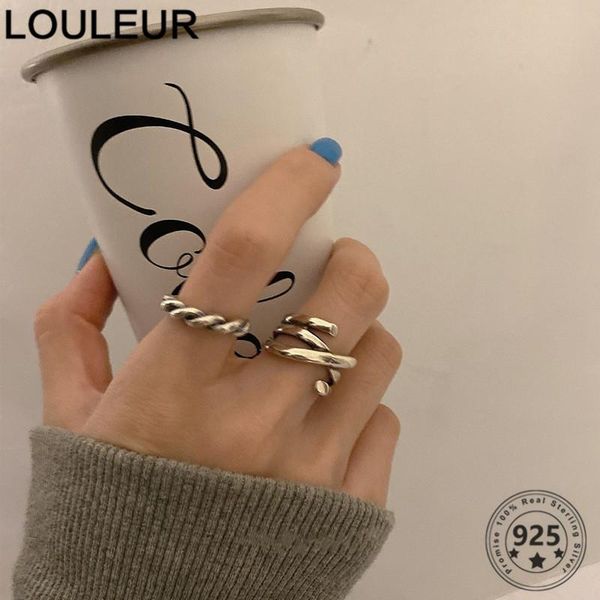louleur design 925 sterling silver ring twist line rings for women jewelry adjustable 2021 trend cluster, Golden;silver
louleur design 925 sterling silver ring twist line rings for women jewelry adjustable 2021 trend cluster, Golden;silver