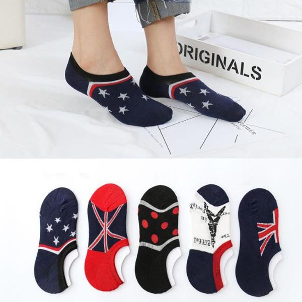 men's socks fashion breathable stretch cotton boat flag spot printed casual home, Black
men's socks fashion breathable stretch cotton boat flag spot printed casual home, Black