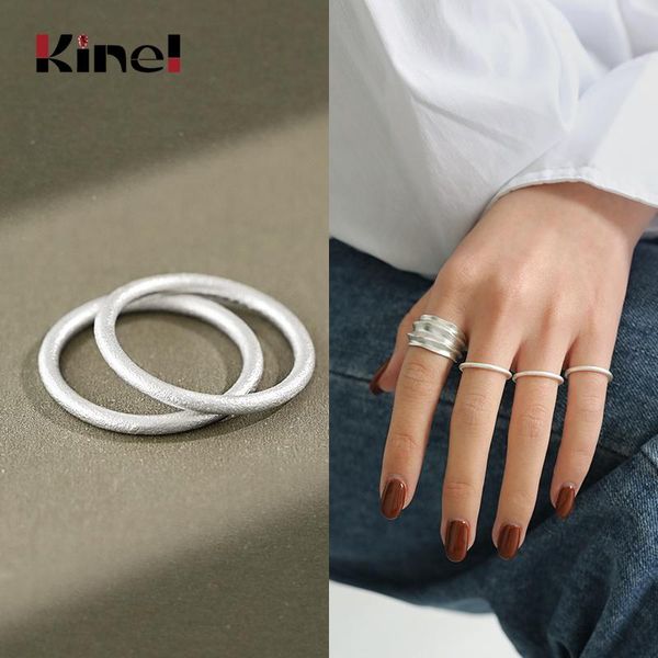cluster rings kinel 2021 100% 925 sterling silver wedding band finger for women simple vintage thin line ring fine jewelry, Golden;silver
cluster rings kinel 2021 100% 925 sterling silver wedding band finger for women simple vintage thin line ring fine jewelry, Golden;silver