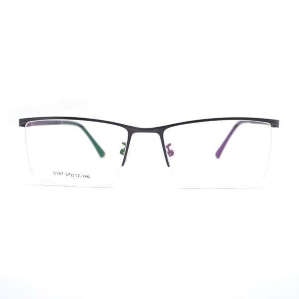 fashion sunglasses frames business myopia men's half frame metal glasses soft tr thin legsprescription customization, Black
fashion sunglasses frames business myopia men's half frame metal glasses soft tr thin legsprescription customization, Black