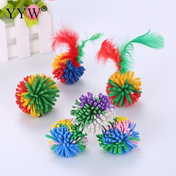 cat toys pet soft ball funny eva flower rolling scratching with feather dog diameter random color supplies
cat toys pet soft ball funny eva flower rolling scratching with feather dog diameter random color supplies