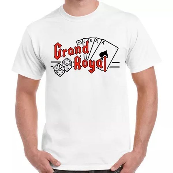 grand royal 90s record company logo beastie boys retro tshirt 178, White;black