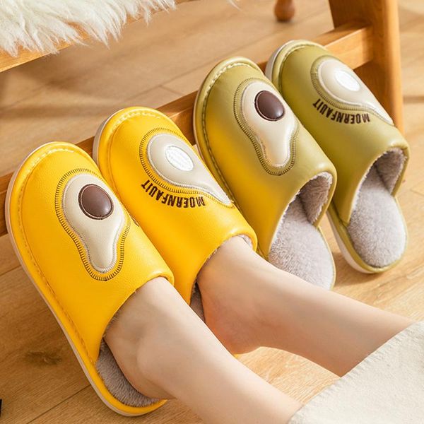 slippers waterproof women winter house avocado cute eva pu leather warm fur home indoor floor, Black
slippers waterproof women winter house avocado cute eva pu leather warm fur home indoor floor, Black