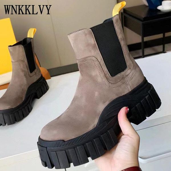 boots spring autumn thick bottom women real leather flatform ankle botas british style leisure simple shoes 2021 runway, Black
boots spring autumn thick bottom women real leather flatform ankle botas british style leisure simple shoes 2021 runway, Black