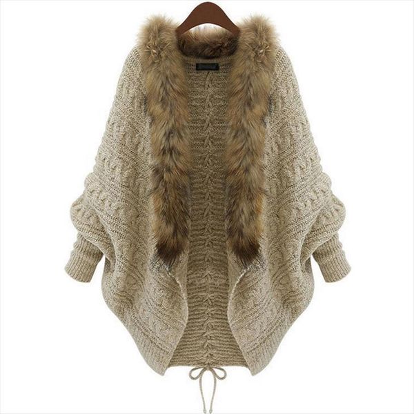 women fashion big ful collar sweaters winter large size womens bat sleeve knit cardigan loose lxj313, White;black
women fashion big ful collar sweaters winter large size womens bat sleeve knit cardigan loose lxj313, White;black