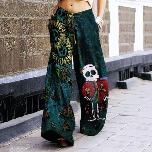 Women's Pants & Capris Halloween Skull Cat Flower Multi-print Wide Leg With Pockets Horror Cotton Linen, Black;white
Women's Pants & Capris Halloween Skull Cat Flower Multi-print Wide Leg With Pockets Horror Cotton Linen, Black;white