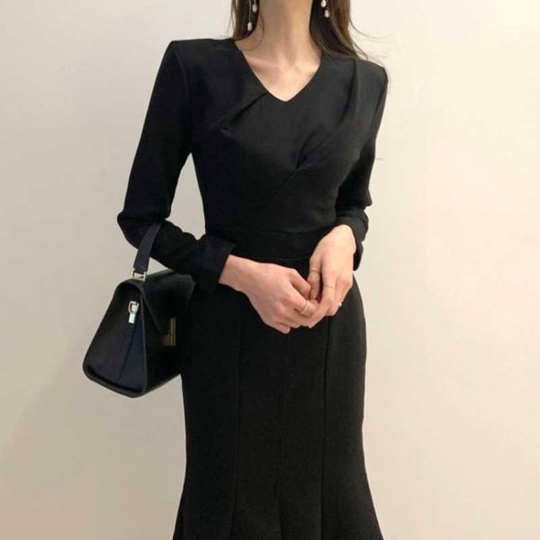 casual dresses bodycon dress women woman party a-line long solid sleeve korean style elegant vintage spring loose 2021 winter, Black;gray
casual dresses bodycon dress women woman party a-line long solid sleeve korean style elegant vintage spring loose 2021 winter, Black;gray