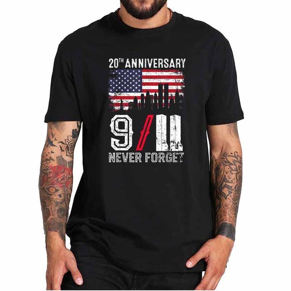 men's t-shirts never forget 9/11 20th anniversary t shirt patriot day 2021 t-shirt crewneck homme eu size 100% cotton tee, White;black
men's t-shirts never forget 9/11 20th anniversary t shirt patriot day 2021 t-shirt crewneck homme eu size 100% cotton tee, White;black