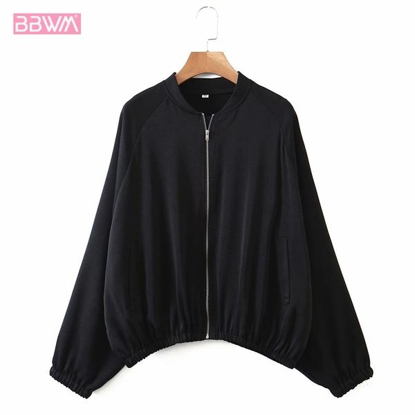 korean version of bat sleeve black sunscreen zipper chic women's jacket harajuku loose western style all-match female coat 210507, Black;brown
korean version of bat sleeve black sunscreen zipper chic women's jacket harajuku loose western style all-match female coat 210507, Black;brown