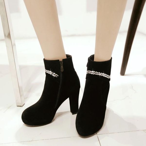 boots big size women shoes ankle for ladies woman winter solid color round head side zipper, Black
boots big size women shoes ankle for ladies woman winter solid color round head side zipper, Black