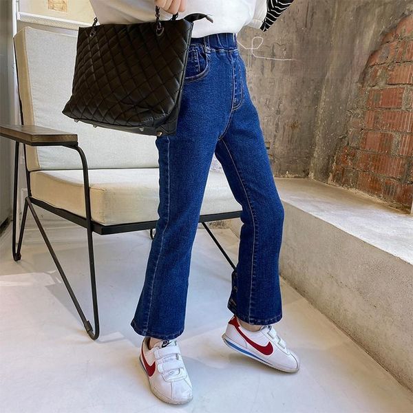 spring autumn girls denim pants kids flare jeans children vintage high waist trousers for q03, Blue
spring autumn girls denim pants kids flare jeans children vintage high waist trousers for q03, Blue
