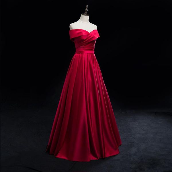 ethnic clothing charming slash neck bride wedding dress elegant evening temperament formal party a-line maxi banquet, Red
ethnic clothing charming slash neck bride wedding dress elegant evening temperament formal party a-line maxi banquet, Red