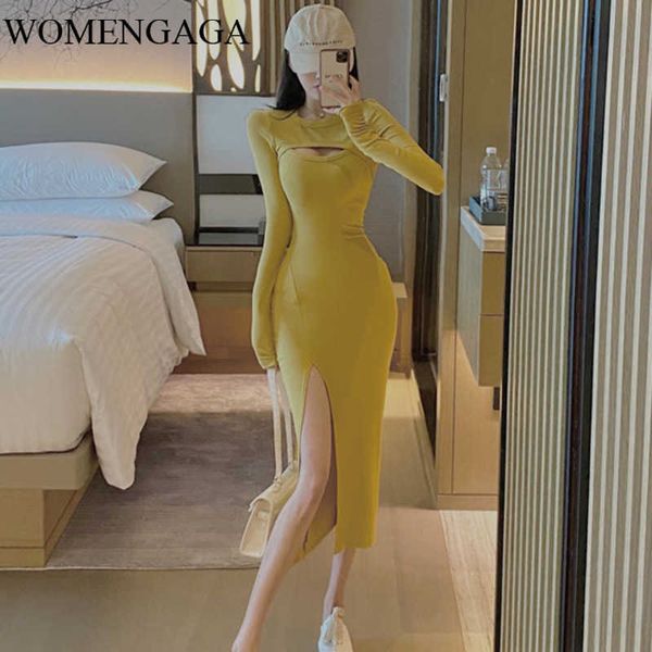 womengaga autumn hollow out chest fake two piece full sleeve slim buttock long dress dresse jggc 210603, White
womengaga autumn hollow out chest fake two piece full sleeve slim buttock long dress dresse jggc 210603, White