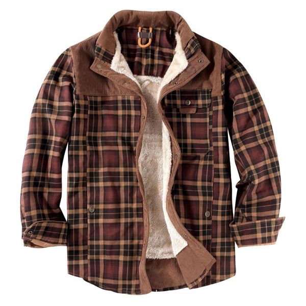 men's jackets us check shirt amazon jack coat cross border plush large winter warm cotton jacket, Black;brown
men's jackets us check shirt amazon jack coat cross border plush large winter warm cotton jacket, Black;brown