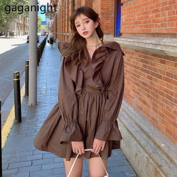 gaganight sweet women ruffles party dress long sleeve mini short dresses solid a line chic korean vestido drop retro casual, Black;gray
gaganight sweet women ruffles party dress long sleeve mini short dresses solid a line chic korean vestido drop retro casual, Black;gray