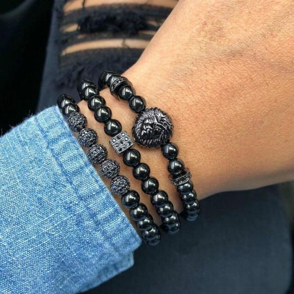 3pcs/set lion men bracelet sets 2021 new fashion vintage charm stone beaded bracelet for men jewelry gift pulsera hombres, Golden;silver
3pcs/set lion men bracelet sets 2021 new fashion vintage charm stone beaded bracelet for men jewelry gift pulsera hombres, Golden;silver