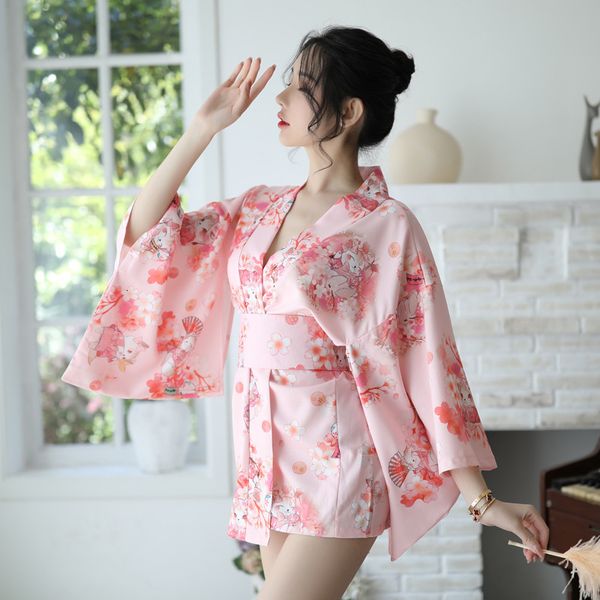 japane printed kimono suit bathrobe perspective seductive lingerie, Red;black
japane printed kimono suit bathrobe perspective seductive lingerie, Red;black