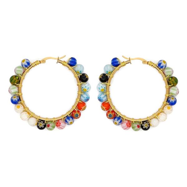 hoop & huggie go2boho earrings glaze glass beads earring for women statement stainless steel circle vintage jewellery bohemian ear ring, Golden;silver
hoop & huggie go2boho earrings glaze glass beads earring for women statement stainless steel circle vintage jewellery bohemian ear ring, Golden;silver