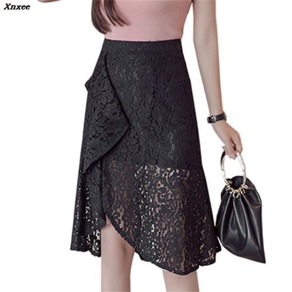 skirts 2021 high waist lace skirt womens black white feminino formal quality ladies a-line summer elegant xnxee
skirts 2021 high waist lace skirt womens black white feminino formal quality ladies a-line summer elegant xnxee