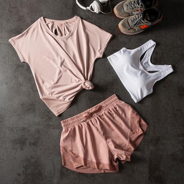 gym clothing sport short for women sportswear+workout clothes hollow back design t-shirt+bra set run quick dry sports suit 3 pieces, White;black
gym clothing sport short for women sportswear+workout clothes hollow back design t-shirt+bra set run quick dry sports suit 3 pieces, White;black