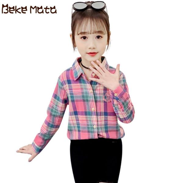shirts plaid blouse for girls kids girl long sleeve 2021 spring casual teenage turn down collar cotton children's, White;black
shirts plaid blouse for girls kids girl long sleeve 2021 spring casual teenage turn down collar cotton children's, White;black
