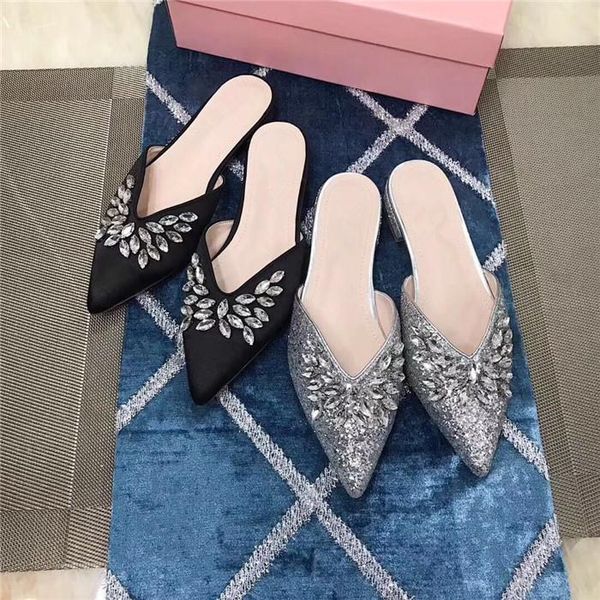 slippers tide crystal women bling slides low heels sandalias 2021 summary for outside, Black
slippers tide crystal women bling slides low heels sandalias 2021 summary for outside, Black