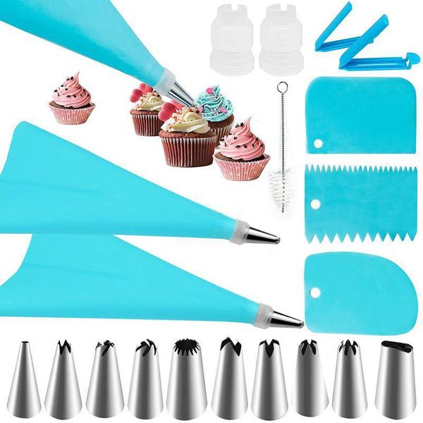 baking & pastry tools 14 pcs/silicone bag kitchen cake frosting tube cream decoration tool reusable + nozzle set
baking & pastry tools 14 pcs/silicone bag kitchen cake frosting tube cream decoration tool reusable + nozzle set