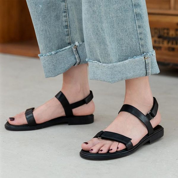 sandals comfortable single shoes woman fashion punk women genuine leather back buckle low square heels platform, Black
sandals comfortable single shoes woman fashion punk women genuine leather back buckle low square heels platform, Black