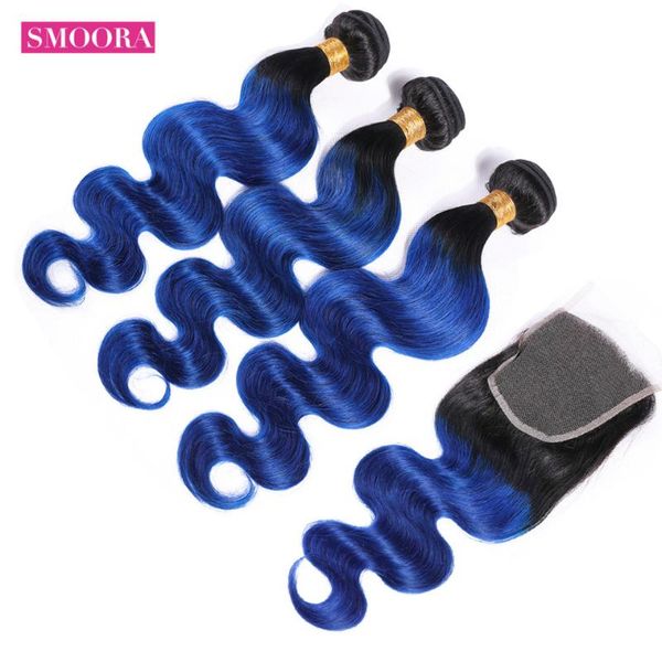human hair bulks ombre bundles with closure dark root t1b/ blue two tone brazilian body wave 3 pack non remy, Black
human hair bulks ombre bundles with closure dark root t1b/ blue two tone brazilian body wave 3 pack non remy, Black