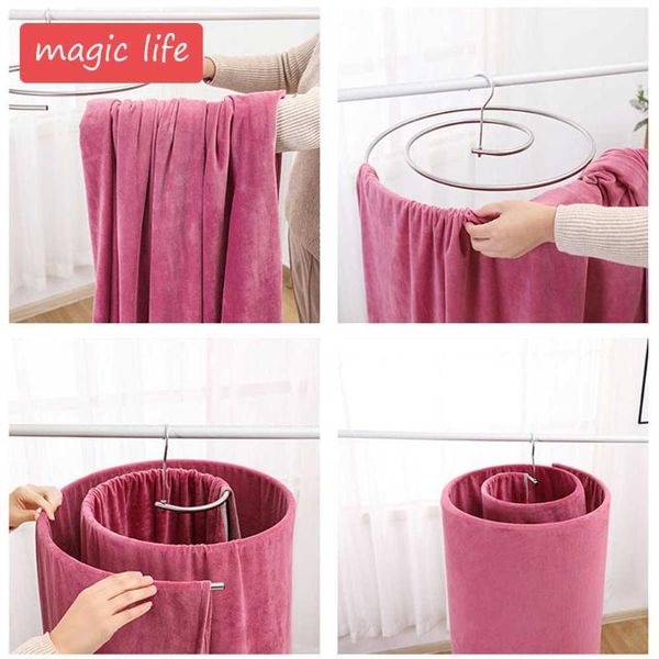 round spiral quilt sheets hanger stainless steel rotating drying rack save space blanket outdoor home balcony hangers & racks
round spiral quilt sheets hanger stainless steel rotating drying rack save space blanket outdoor home balcony hangers & racks