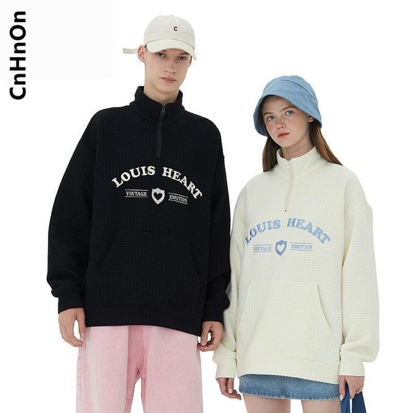 men's hoodies & sweatshirts cnhnon autumn japanese fashion high neck zipper couple jacket wild loose sweater men women h1572, Black
men's hoodies & sweatshirts cnhnon autumn japanese fashion high neck zipper couple jacket wild loose sweater men women h1572, Black