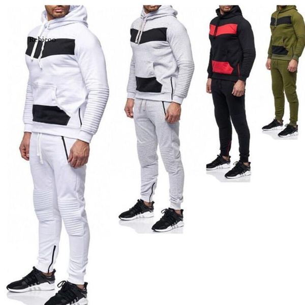 men's tracksuits tracksuit men autumn winter casual hooded sweatshirt drawstring outfit sportswear male suit pullover two piece sets, Gray
men's tracksuits tracksuit men autumn winter casual hooded sweatshirt drawstring outfit sportswear male suit pullover two piece sets, Gray