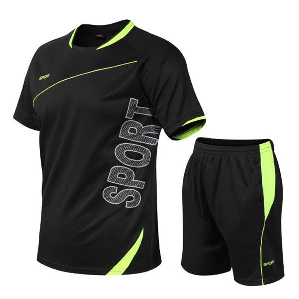 short sleeve o neck 2pcs suits slim active male sets summer sports mens tracksuits quick drying, Gray
short sleeve o neck 2pcs suits slim active male sets summer sports mens tracksuits quick drying, Gray