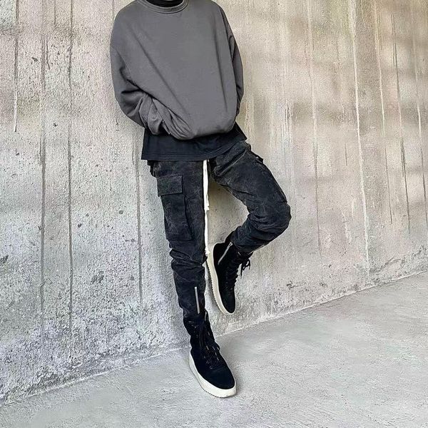 men's pants askyurself drawstring zipper vintage cargo streetwear techwear y2k traf women's men trousers sweatpants, Black
men's pants askyurself drawstring zipper vintage cargo streetwear techwear y2k traf women's men trousers sweatpants, Black