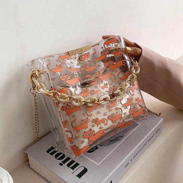 niche design transparent bag female summer 2021 -selling fashion messenger chain jelly picture mother width: 21cm shoulder bags
niche design transparent bag female summer 2021 -selling fashion messenger chain jelly picture mother width: 21cm shoulder bags