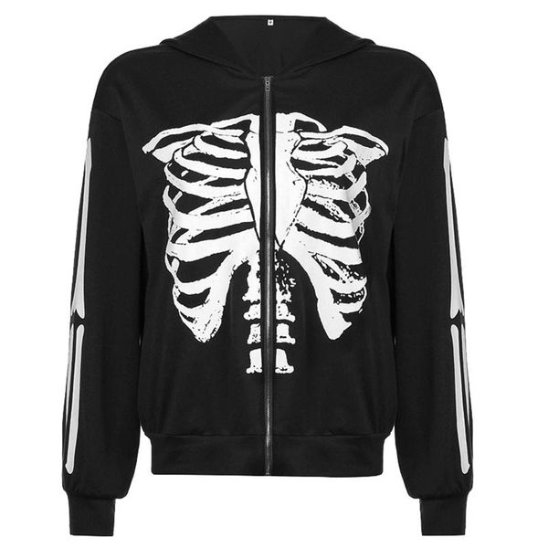 women's hoodies & sweatshirts full zip hoodies, long sleeve skeleton print loose with pockets, Black
women's hoodies & sweatshirts full zip hoodies, long sleeve skeleton print loose with pockets, Black