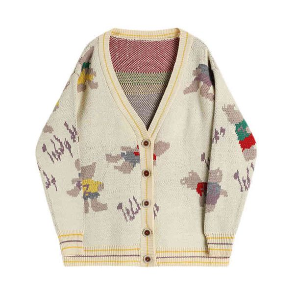 women's sweaters novo outono inverno feminino cardigan streetwear malha camisola casaco bonito dos desenhos animados urso com decote em, White;black
women's sweaters novo outono inverno feminino cardigan streetwear malha camisola casaco bonito dos desenhos animados urso com decote em, White;black