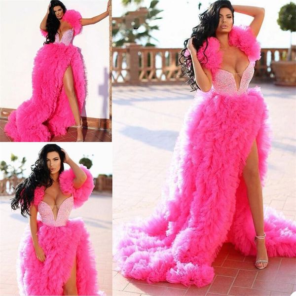 luxury prom dresses glitter sequins beads tiered puffy tulle mermaid evening dress deep v neck side split formal party wear custom made vest, Black;red
luxury prom dresses glitter sequins beads tiered puffy tulle mermaid evening dress deep v neck side split formal party wear custom made vest, Black;red