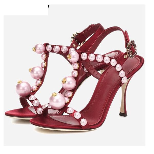 sandals ladies shoes pearled crystal t-strap high heels woman stiletto summer bridal wedding shoes women sandalia feminina pl, Black
sandals ladies shoes pearled crystal t-strap high heels woman stiletto summer bridal wedding shoes women sandalia feminina pl, Black