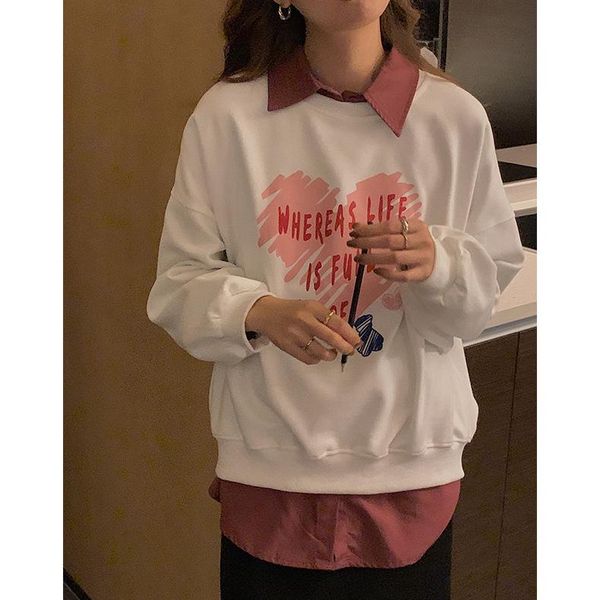 women's hoodies & sweatshirts sweatshirt women spring autumn 2021 loose casual round neck long-sleeved printing blouse kawaii clothing, Black
women's hoodies & sweatshirts sweatshirt women spring autumn 2021 loose casual round neck long-sleeved printing blouse kawaii clothing, Black