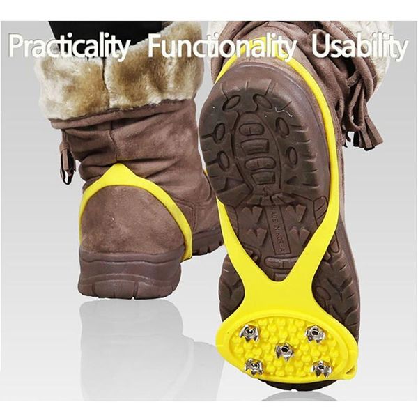 cords, slings and webbing 70#non-slip crampons snow cleats shoes boots cover step ice spikes grips for hiking s/l/xl
cords, slings and webbing 70#non-slip crampons snow cleats shoes boots cover step ice spikes grips for hiking s/l/xl