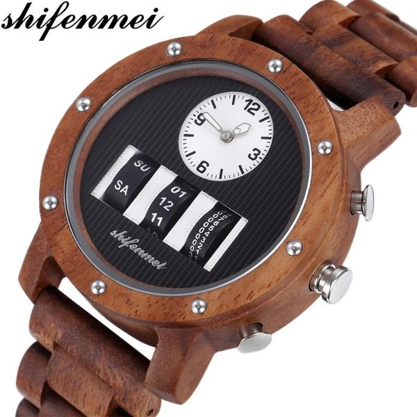 wristwatches shifenmei wood men watch roller man military sport quartz wristwatch wooden male relogio masculino, Slivery;brown
wristwatches shifenmei wood men watch roller man military sport quartz wristwatch wooden male relogio masculino, Slivery;brown